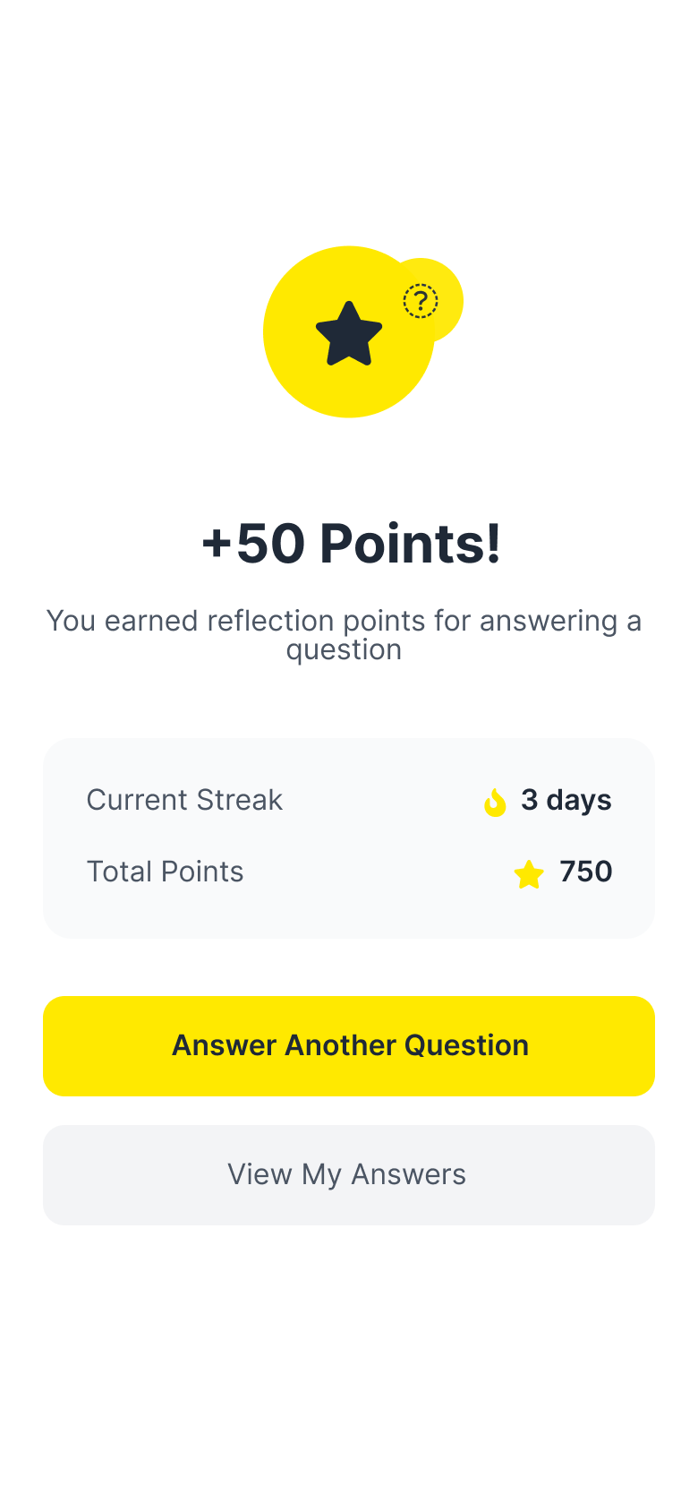 Happlace app screenshot with points screen